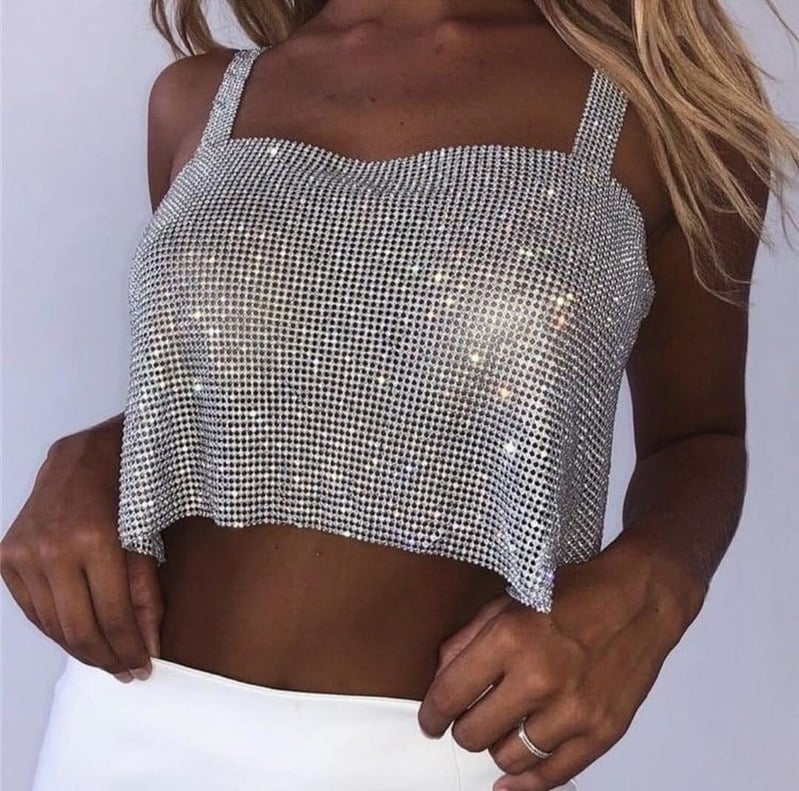 Blusa de Strass Metalizado